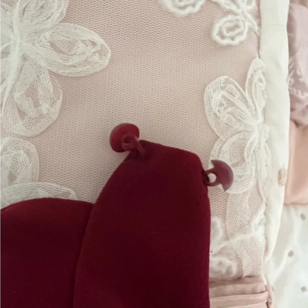Purple snow dark red romper, size medium - Picture 4 of 4